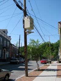 No. Ferry St. in the Schenectady Stockade looking north toward the Lawrence Circle showing repaving deforestation-18Jun2010